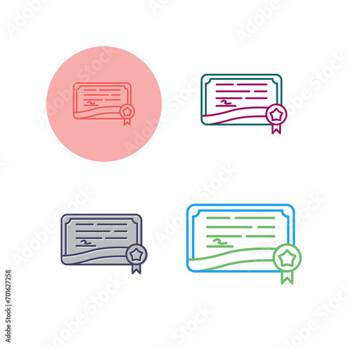 Certificate Vector Icon