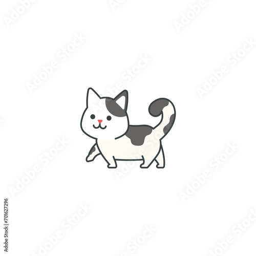 cute coloring cat for kids book cartoon © Cute