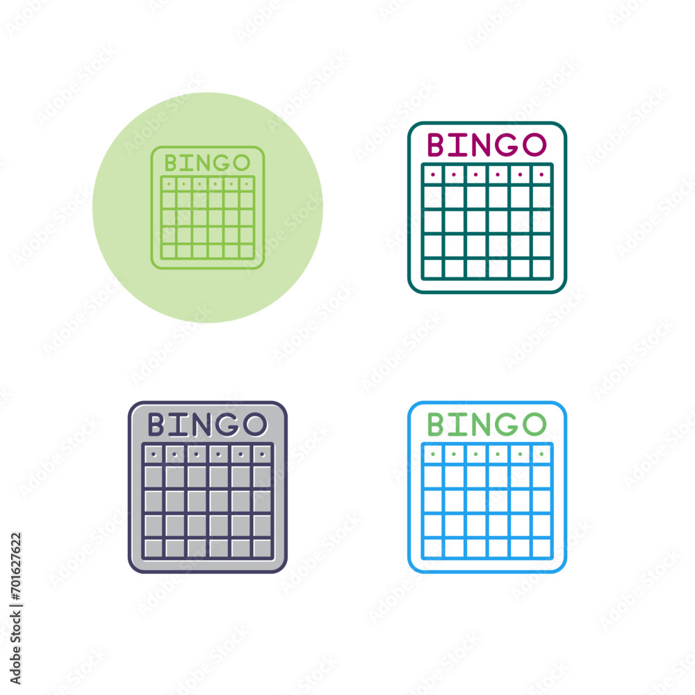 Bingo Vector Icon Bingo Vector Icon