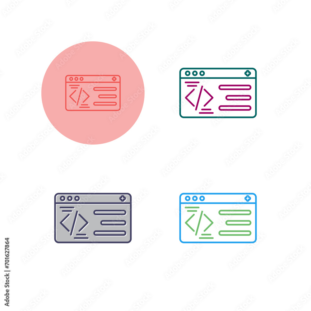 Programming Vector Icon Programming Vector Icon