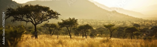 Safari landscape background. Banner