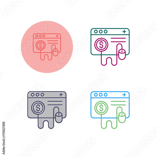 Pay Per Click Vector Icon