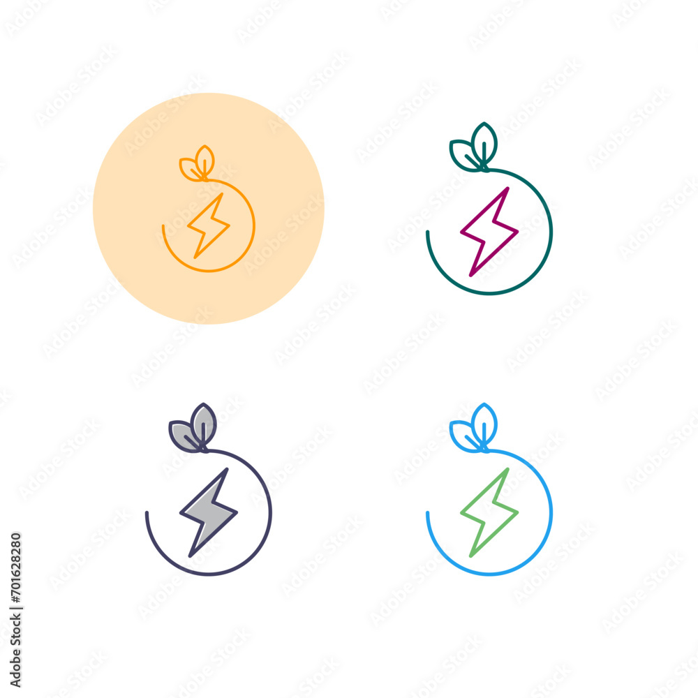Obraz premium Eco Energy Vector Icon