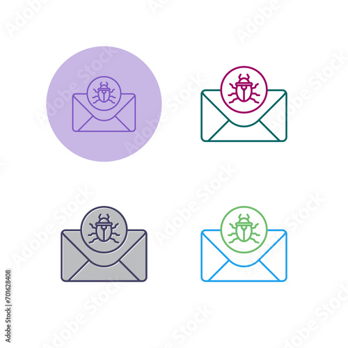 Mail Virus Vector Icon