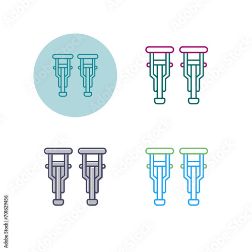 Crutches Vector Icon