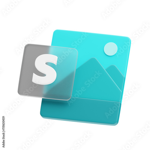 Slika na platnu Microsoft Sway 3d Illustration