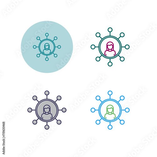 Personal Network Vector Icon