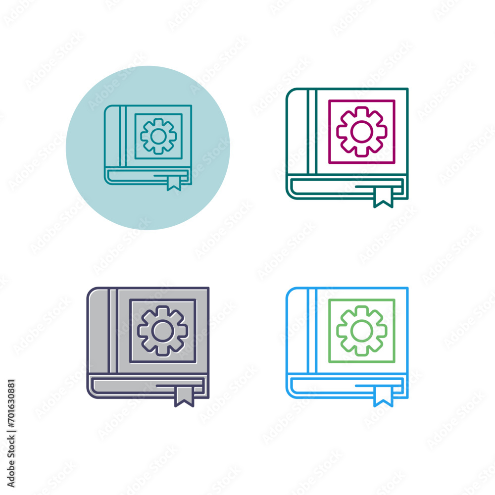 Setting Book Vector Icon Setting Book Vector Icon