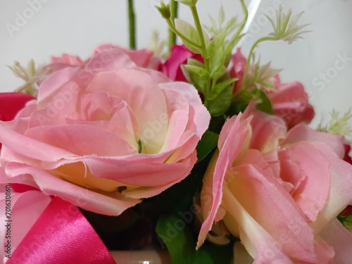 Fototapeta Naklejka Na Ścianę i Meble -  bouquet of pink roses beauty nature 