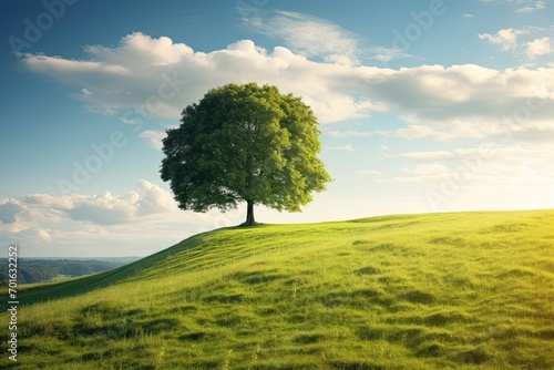 One Tree on a Hilltop, a serene landscape