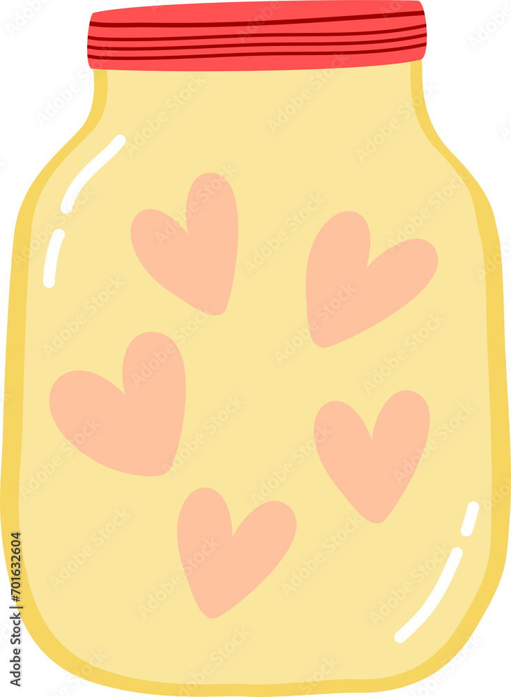 Glass jar with love Glass jar with love