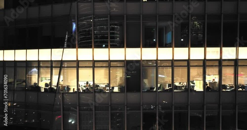 office building at night photo