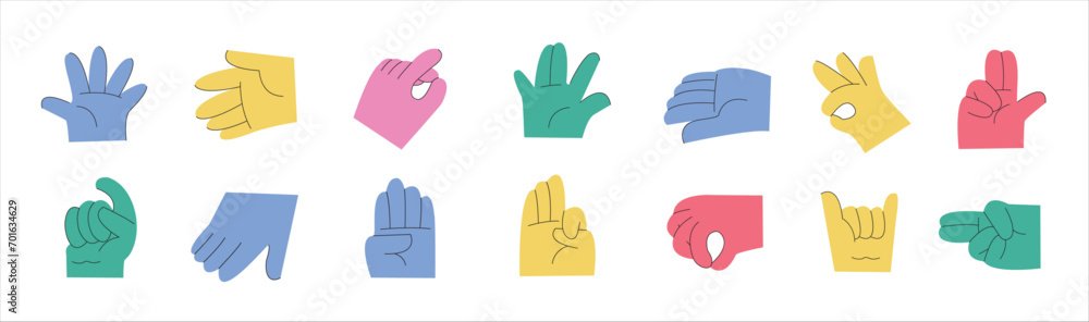 Hand sign illustration. Set of hand sign illustration. Hand sign collection. Hand sign illustration. Set of hand sign illustration. Hand sign collection.