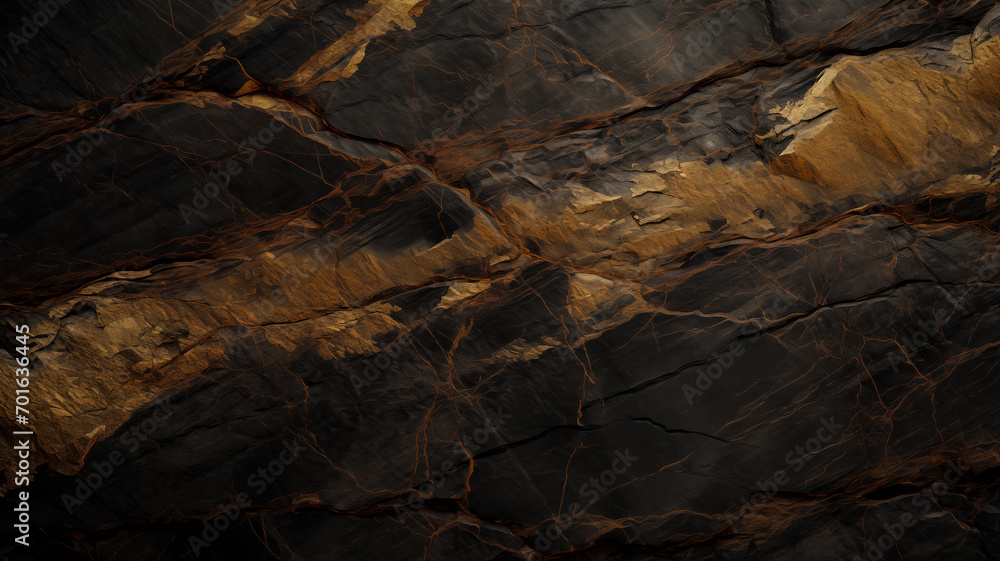 Cliff rock face texture surface for rock climbing, great outdoors, nature exploration and travel. Brown earth tones granite stone slab natural background for copy space abstract textures by Vita - obrazy, fototapety, plakaty 