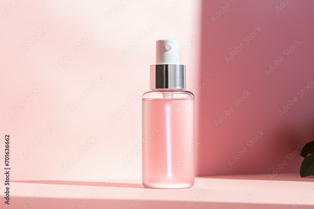 Hydrating serum for skin pink pastel backdrop Hydrating serum for skin pink pastel backdrop
