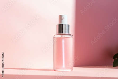 Hydrating serum for skin pink pastel backdrop