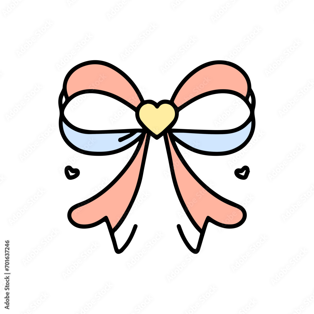 Minimal Cute and pastel Valentine Element for decoration of ribbon Minimal Cute and pastel Valentine Element for decoration of ribbon