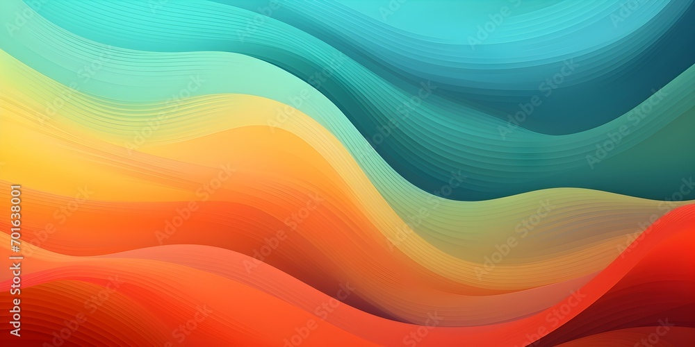 Horizontal Colorful Abstract Wave Background With
