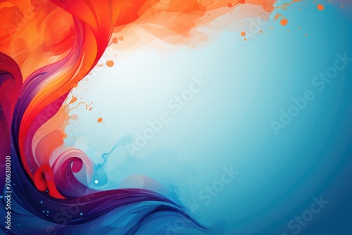 Abstract watercolor background with space for your text, Abstract background for indian awareness day like Marathi Language Day or Holi festival photo