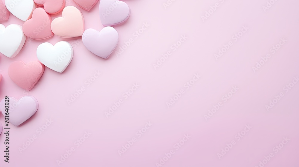 Valentines day background pink and white hearts	