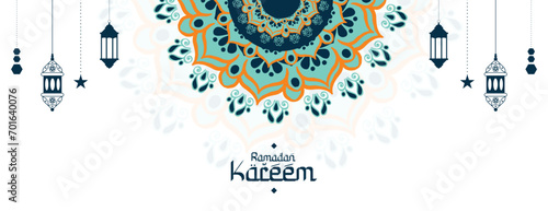 Ramadan kareem wishes or greeting card islamic mandala background banner design with ramzan, ramazan,  lamp, social media ramazan wishing or sale, advertisement, design vector illustration