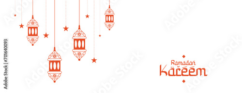 Ramadan kareem wishes or greeting card islamic white background banner design with ramzan, ramazan, text, font, lamp, social media ramazan wishing or sale, advertisement, design vector illustration
