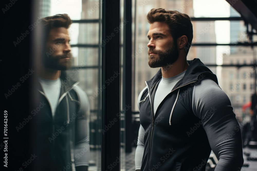 Man handsome guy male beautiful portrait young adult model beard attractive person fashion caucasian Man handsome guy male beautiful portrait young adult model beard attractive person fashion caucasian