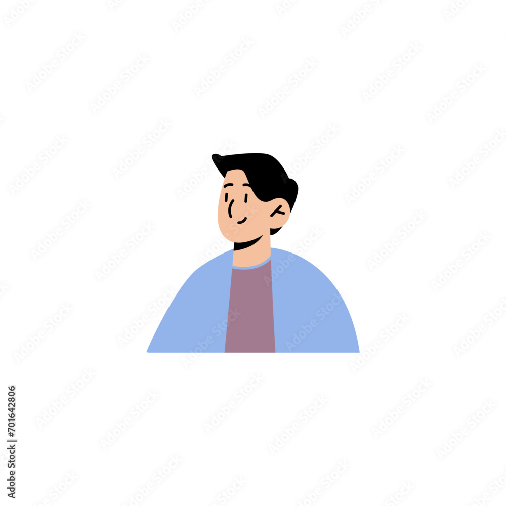 vector person pose in blue clothes person