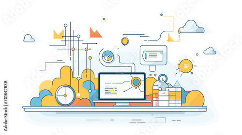 concept of optimization algorithms in a vector art piece illustrating the refinement and improvement of processes. 
