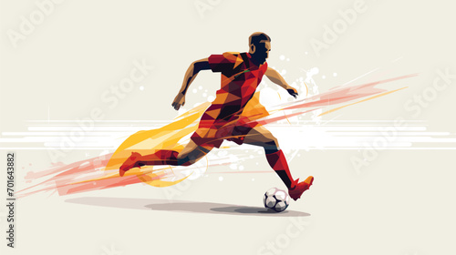 football players in a vector art piece showcasing moments of skillful ball control, accurate passing, and strategic positioning. 