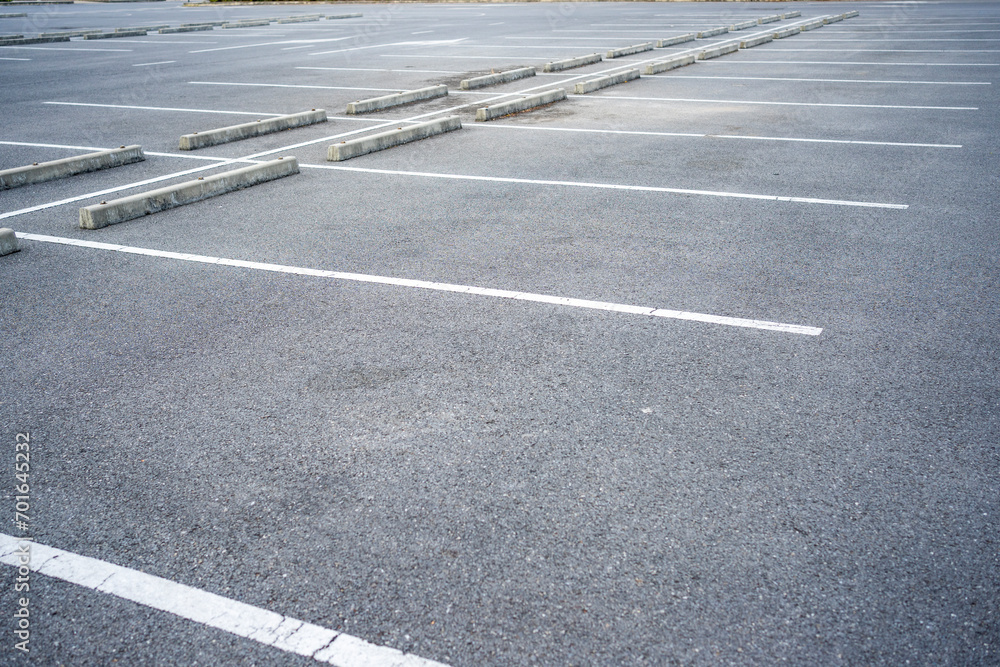 Fototapeta premium Parking lot in public areas. Empty parking spaces. free parking spaces in a multi-story car park