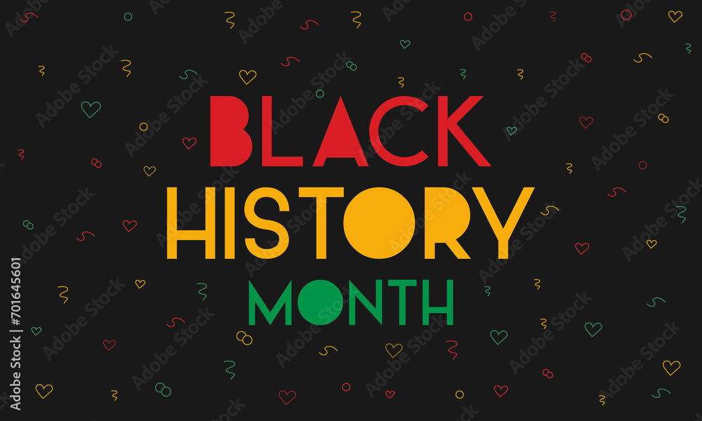 Vector illustration on the theme of black history month is an annual celebration of february in usa and canada, october in uk. African american history or black history month banner design.
