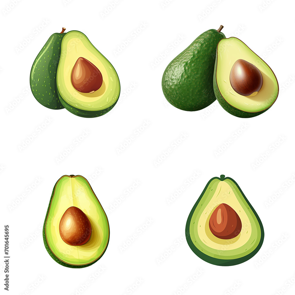 set collection avocado Artificial Intelligence Generative set collection avocado Artificial Intelligence Generative