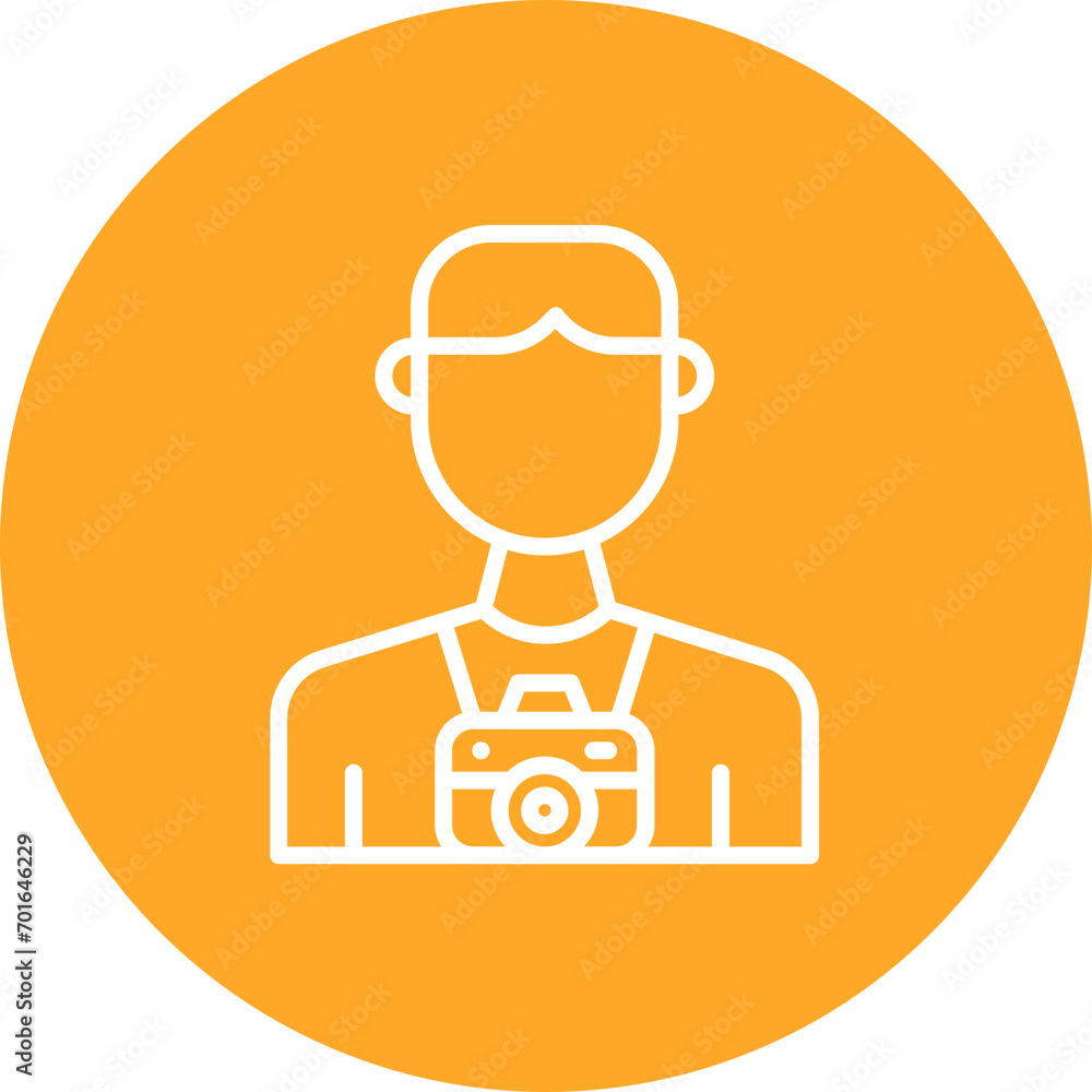 Photographer Line Icon Photographer Line Icon