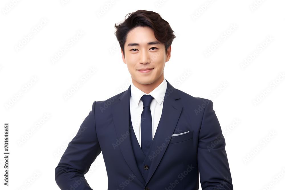 young asian business man smiling with crossed arms isolated on white background young asian business man smiling with crossed arms isolated on white background