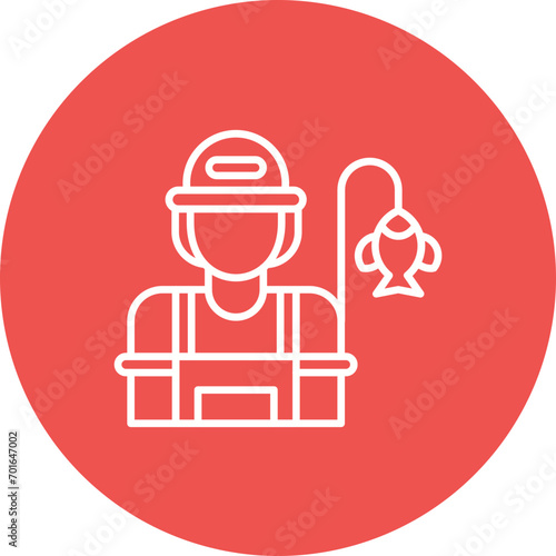 Fisherwoman Line Icon