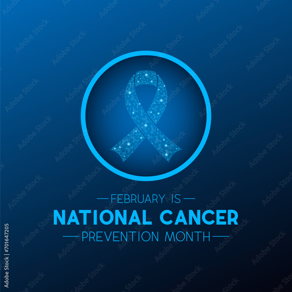 National cancer prevention month is observed every year in february. February is national cancer awareness month. Vector template for banner, greeting card, poster with background. National cancer prevention month is observed every year in february. February is national cancer awareness month. Vector template for banner, greeting card, poster with background.
