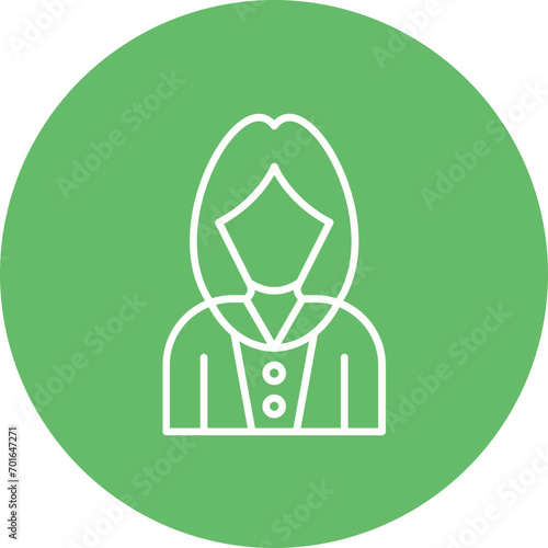 Clerk Female Line Icon