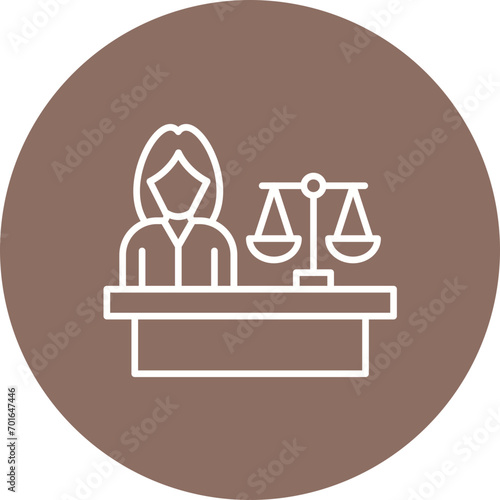 Plaintiff Female Line Icon