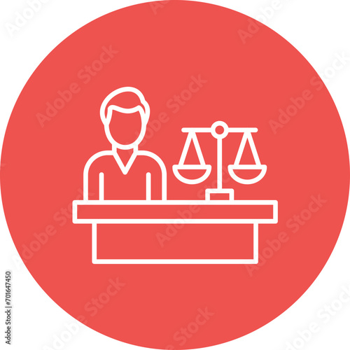 Plaintiff Male Line Icon