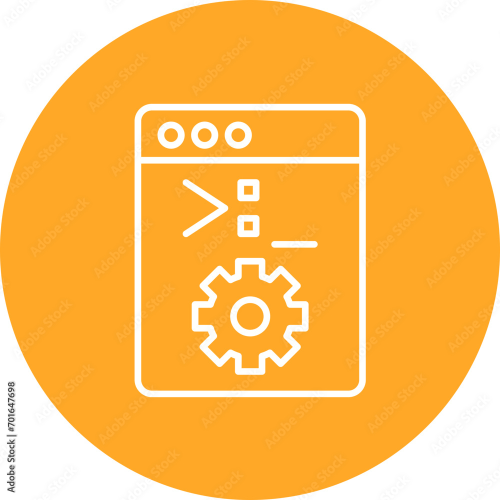 System Console Line Icon System Console Line Icon