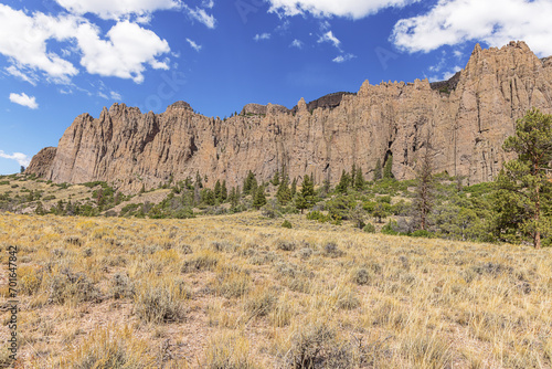 General view of the Dillon Pinnacles in the Curecanti National Recreation Area