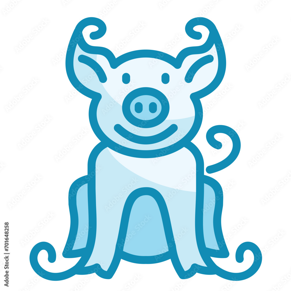 Fototapeta premium Pig Zodiac Icon