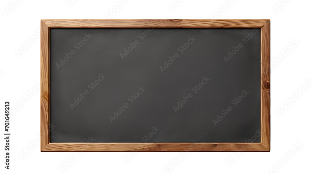 Blank blackboard in wooden frame isolated on transparent or white background Blank blackboard in wooden frame isolated on transparent or white background