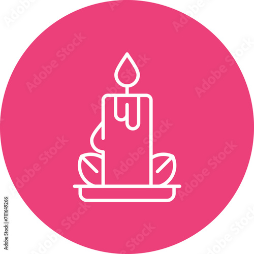 Scented Candle Line Icon