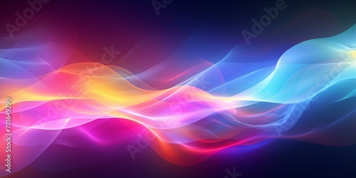 Abstract glowing gradient curve background, futuristic technology concept illustration