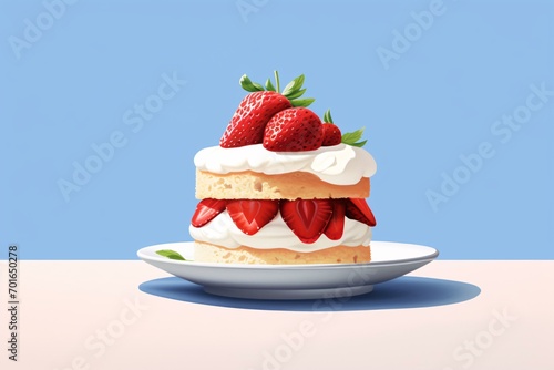 Cake gourmet illustration  birthday cake bakery dessert concept illustration