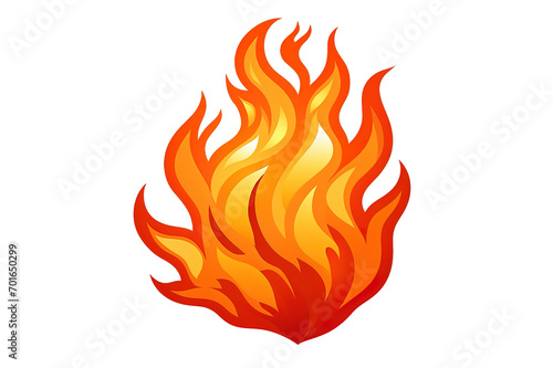Fire flame icon. isolated on PNG Background. Generative Ai.