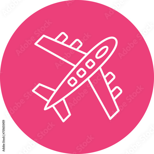 Airplane Line Icon