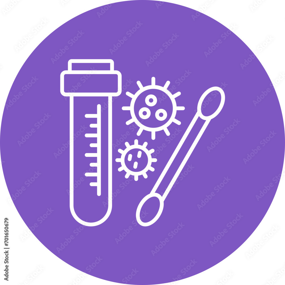 PCR Test Line Icon PCR Test Line Icon